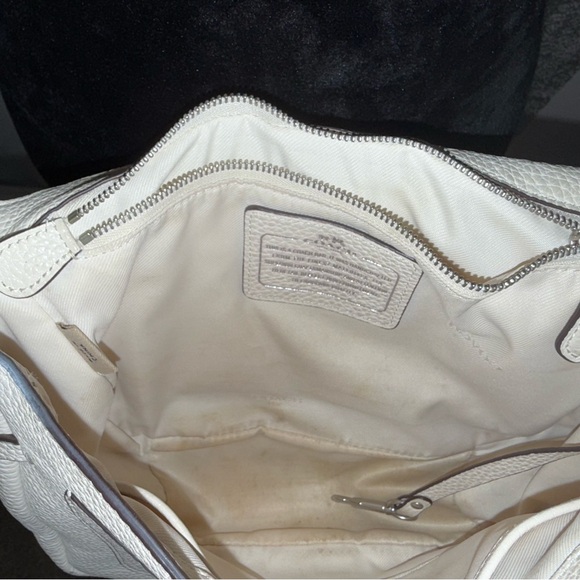 Coach Purse Studded White Leather Crossbody Bag Vintage Y2K Biker Chic - Picture 6 of 12